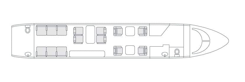 Falcon 8X floor plan