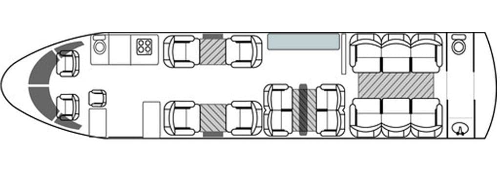 Falcon 900LX floor plan